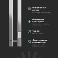 Полотенцесушитель электрический EWRIKA Пенелопа P2 80, хром