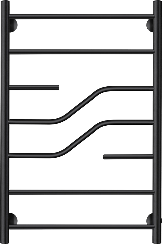 Полотенцесушитель электрический Secado Риволи 4673739241554 80x50 см, подключение справа, матовый черный, лесенка