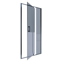 Душевая дверь в нишу Alex Baitler АВ74В100 100 см, профиль черный, стекло тонированное