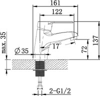 Смеситель для раковины Agger Right Right A2902100 для раковины
