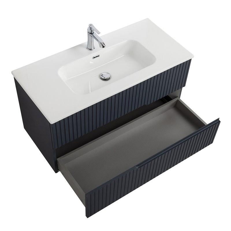 Мебель для ванной комнаты Cezares Duet 100 grafito, раковина Cezares CZR-8095-100