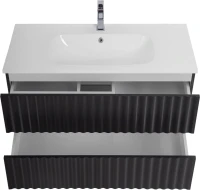 Тумба под раковину Art&Max Elegant 100 подвесная, серая матовая