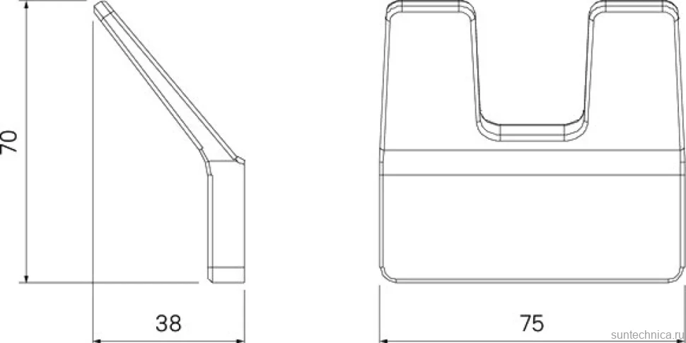 Крючок IDDIS Slide SLIWT20i41 двойной, белый