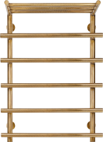 Полотенцесушитель электрический Secado Турин 1 СП L 85x60 см, подключение слева, бронза, лесенка, латунь, с полкой