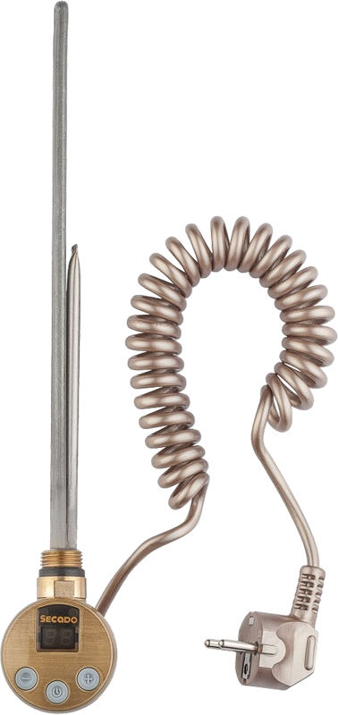 Полотенцесушитель электрический Secado Турин 1 СП L 85x60 см, подключение слева, бронза, лесенка, латунь, с полкой