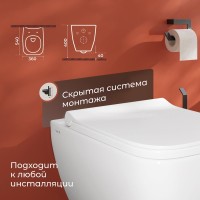 Унитаз подвесной VitrA Shift 7742B003-0075 с тонкой крышкой