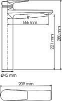 Смеситель для раковины Wasserkraft Wiese 8403H