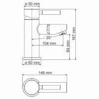 Термостатический смеситель Wasserkraft Main 4103 Thermo для раковины