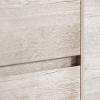 Мебель для ванной комнаты Sancos Libra Floor 120 дуб галифакс натуральный, двойная черная раковина CN7004MB