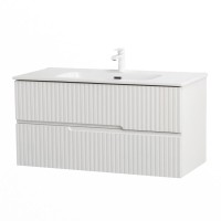 Мебель для ванной комнаты Cezares Duet 100 ясень белый софт, раковина Cezares CZR-8095-100