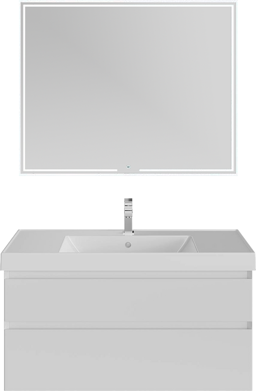 Мебель для ванной комнаты KERAMA MARAZZI Cubo 100 подвесная, белая матовая