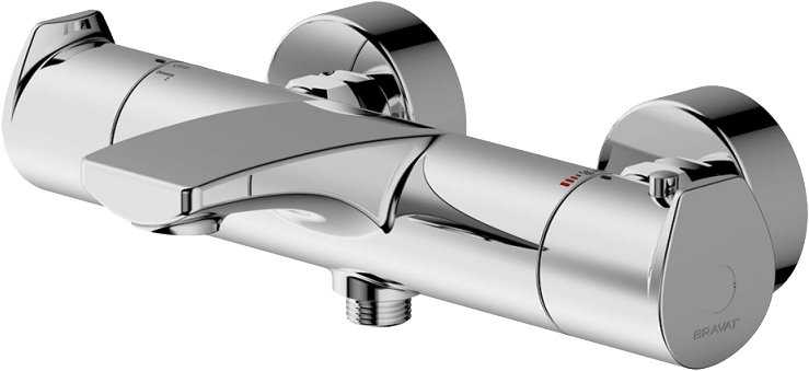 Термостатический смеситель Bravat Nizza F6353387CP-01-RUS для ванны с душем