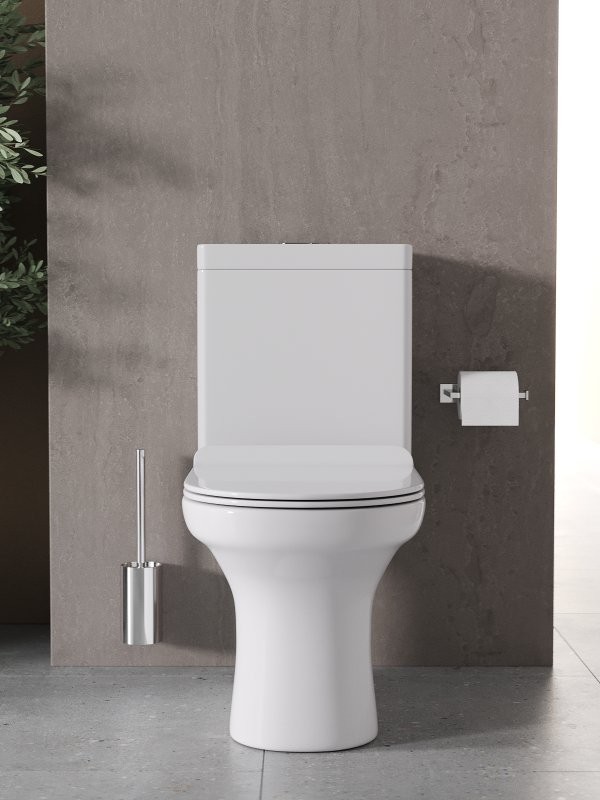 Унитаз-компакт напольный Agger AT04000 безободковый, с микролифтом