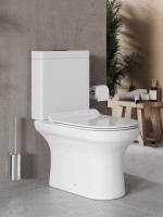 Унитаз-компакт напольный Agger AT04000 безободковый, с микролифтом