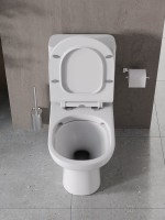 Унитаз-компакт напольный Agger AT04000 безободковый, с микролифтом