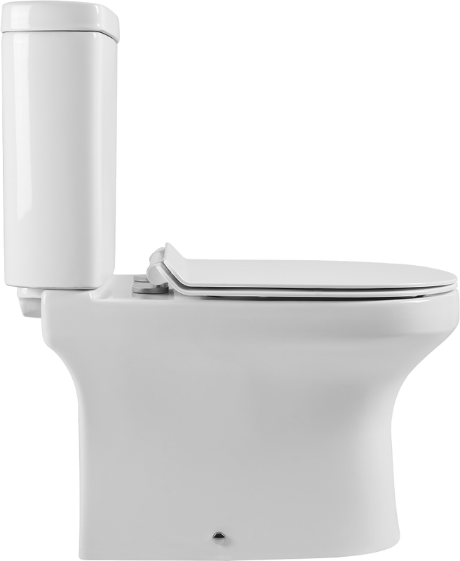 Унитаз-компакт напольный Agger AT04000 безободковый, с микролифтом