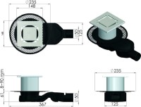 Душевой трап Berges Platz Norma 091159, 15x15 см, хром