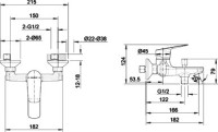 Смеситель для ванны с душем Bravat Rhein F6429564CP-01-ENG