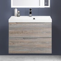 Тумба с раковиной BelBagno Vittoria 80 подвесная, pino, белая глянцевая раковина