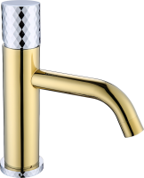 Смеситель для раковины Boheme Stick 121-GCR gold diamond chrome Смеситель для раковины Boheme Stick 121-GCR gold diamond chrome