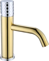 Смеситель для раковины Boheme Stick 121-GCR gold diamond chrome Смеситель для раковины Boheme Stick 121-GCR gold diamond chrome