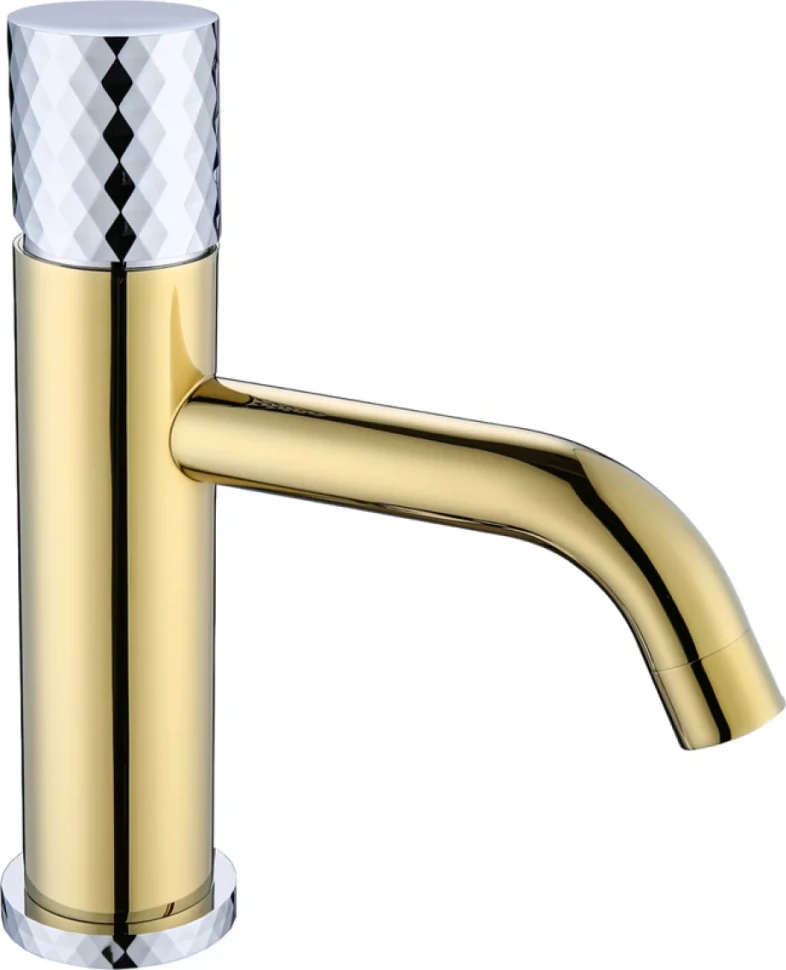 Смеситель для раковины Boheme Stick 121-GCR gold diamond chrome