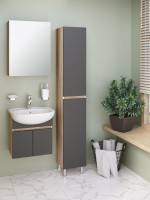 Мебель для ванной комнаты Runo Лада 50 подвесная, графит