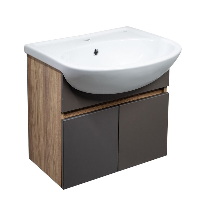 Мебель для ванной комнаты Runo Лада 50 подвесная, графит