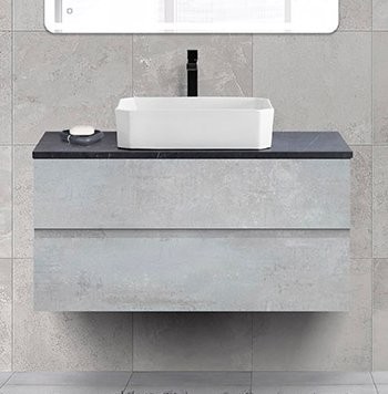 Тумба с раковиной Cezares Molveno 46 100 beton, со столешницей