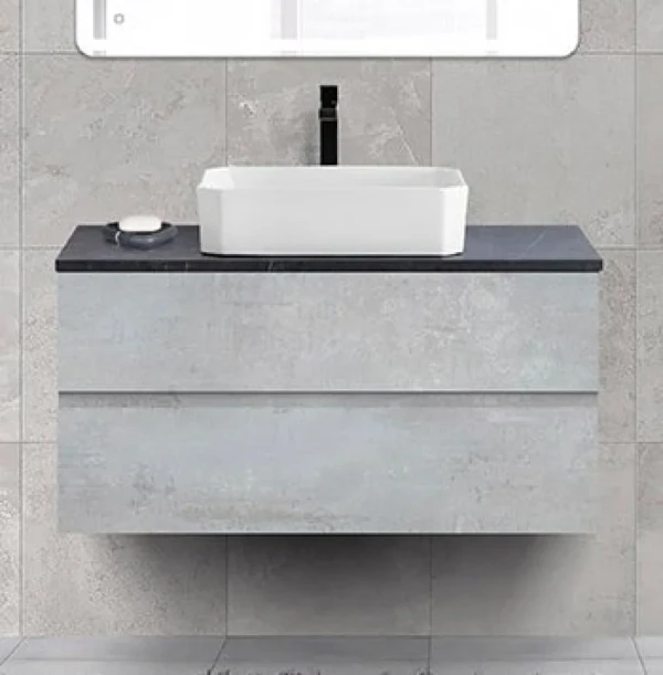 Тумба с раковиной Cezares Molveno 46 100 beton, со столешницей