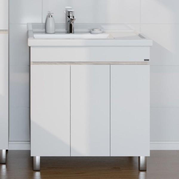 Тумба с раковиной СаНта Марс 80 П напольная, янтарная