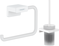 Набор Ершик Hansgrohe AddStoris 41752700 матовый белый + Держатель 41771700 матовый белый