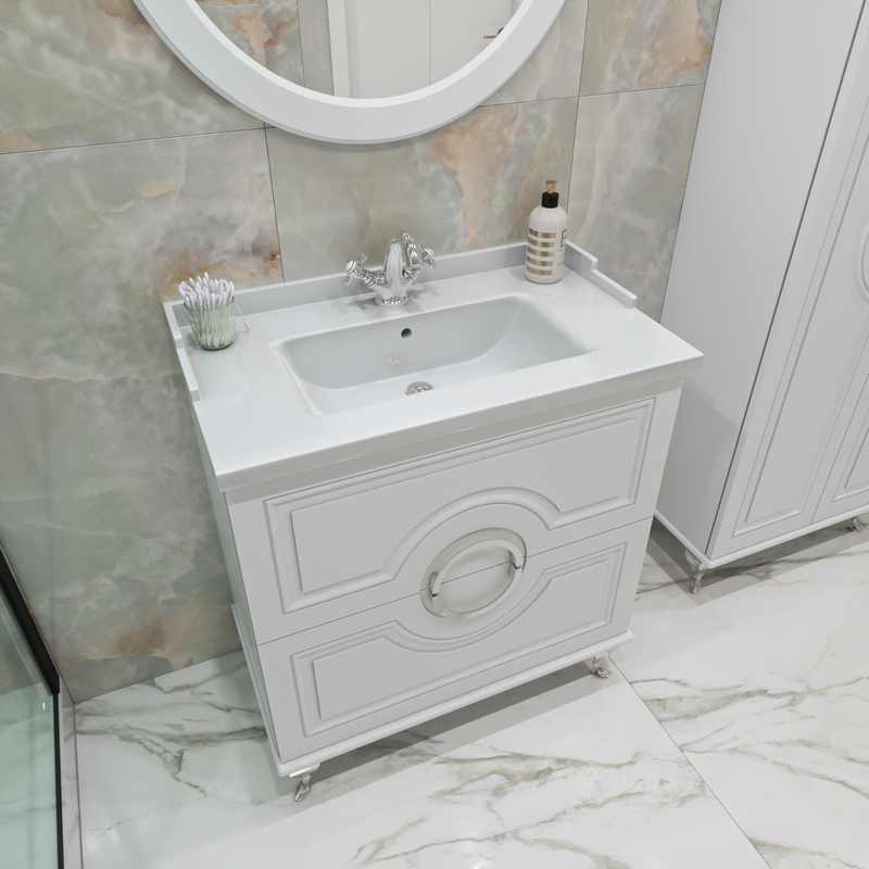 Мебель для ванной комнаты Caprigo Valletta 80 белая