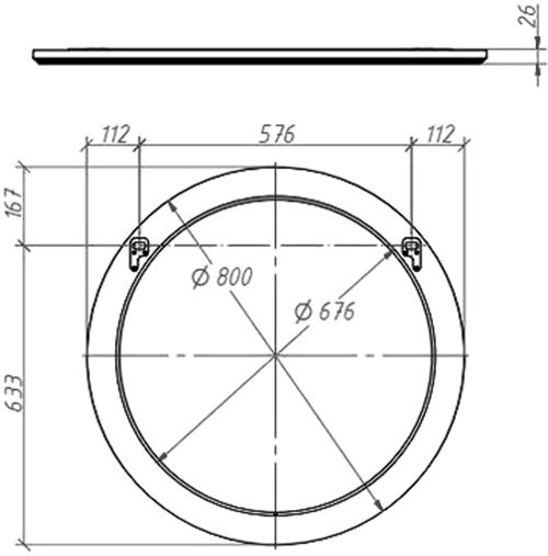 Мебель для ванной комнаты Caprigo Valletta 80 белая