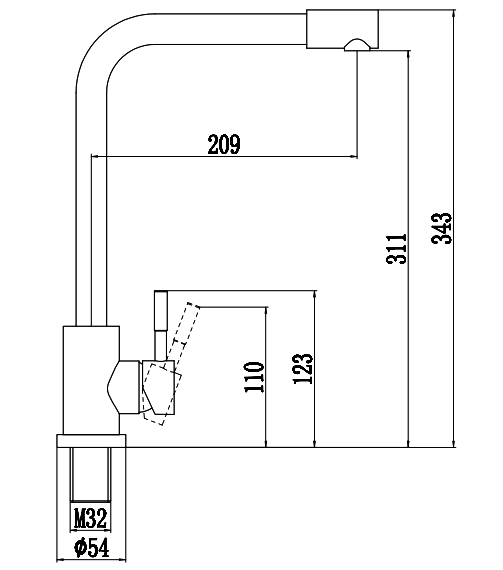 Смеситель для кухни Fmark FS26129 сатин