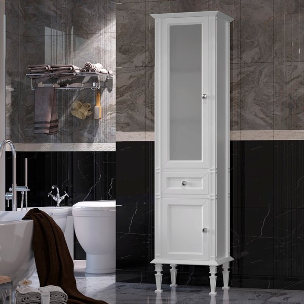 Шкаф пенал для ванной Opadiris Кантара белый, L