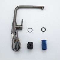 Смеситель для кухни Frap F6096-9 оружейная сталь