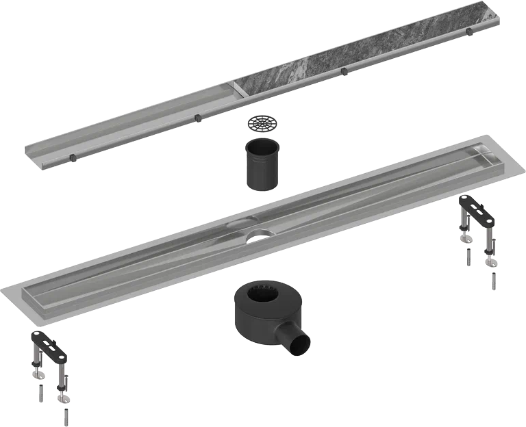 Душевой трап (лоток) Timo Drain Systems DS230206/01 600 двусторонняя панель plate под плитку, сатин