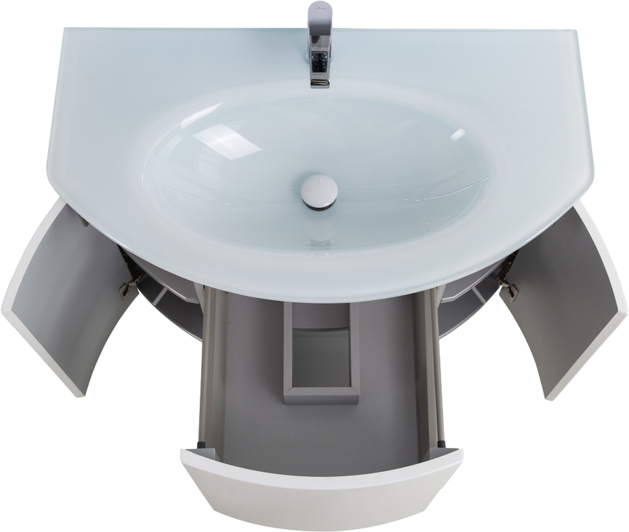 Тумба с раковиной Cezares Eden 91 bianco lucido, раковина 82399
