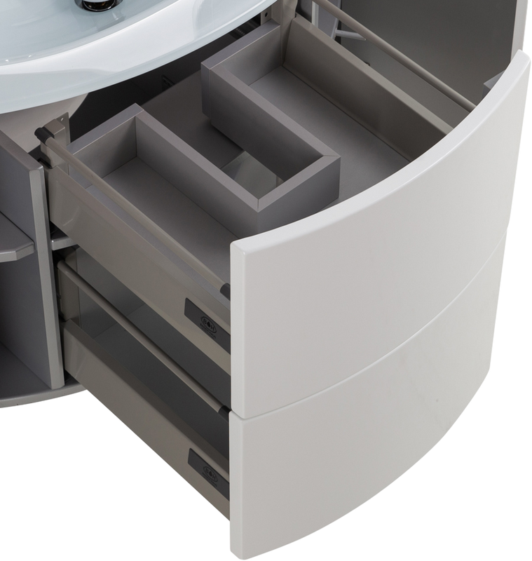 Тумба с раковиной Cezares Eden 91 bianco lucido, раковина 82399