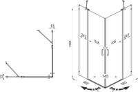 Душевой уголок Triton Тау -Блэк Щ0000054036 90х90