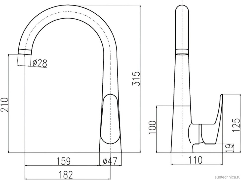 Смеситель для кухни Rav Slezak Amur AM719.5