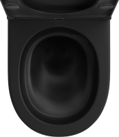 Унитаз подвесной Wellsee Croquis 182613001 безободковый, с микролифтом, матовый черный