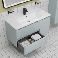 Мебель для ванной комнаты IDDIS Edifice 100 подвесная, голубая