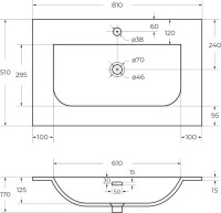Мебель для ванной комнаты Cezares Molveno 80 legno grigio