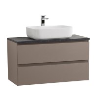 Тумба под раковину со столешницей BelBagno Kraft 90 подвесная, матовая бежевая, столешница kep-90-mno