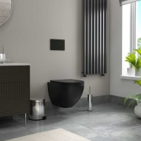Унитаз подвесной Teymi Lina S T40111 с микрофлитом, безободковый, черный