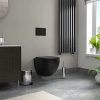 Унитаз подвесной Teymi Lina S T40111 с микрофлитом, безободковый, черный