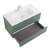 Тумба с раковиной BelBagno Kraft 80 подвесная, матовая еловая, раковина bb800etl