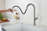 Смеситель для кухни AQUAme Cucina с выдвижным изливом AQM9905BN